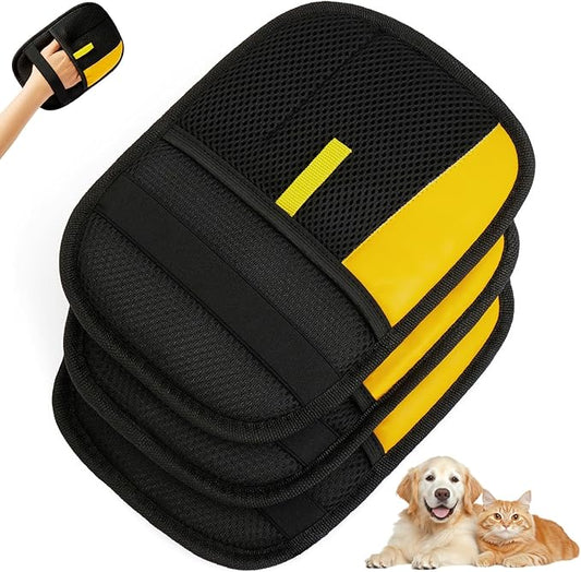 3Pcs Pet Hair Removal Glove for Cats & Dogs, Reusable Electrostatic Pet Hair Gloves,Pet Hair Remover, Newly Upgraded Pet Hair Removal Tool for Car Seat,Clothing,Carpet,Couch