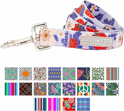Lucky Love Dog Leash – Soft, Durable, and Comfortable Leash with Vibrant Patterns – Stylish and Long Lasting for Small Male and Female Dogs – Sweet Berry, Small