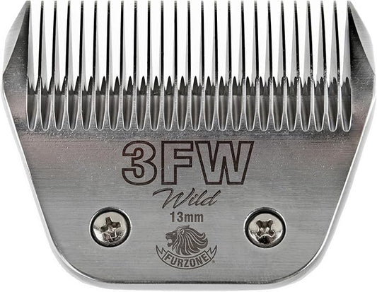 FURZONE Detachable Blade - Size 3FW Wide Blade 33/64", Made of Extra Durable Japanese Steel, Compatible with Most Andis, Oster, Wahl A5 Clippers
