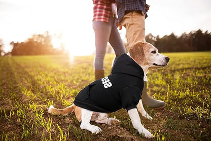 Dog Hoodie Security Dog Sweater Soft Brushed Fleece Clothes Hoodie Sweatshirt with Pocket Sweaters for Medium Dogs(M)