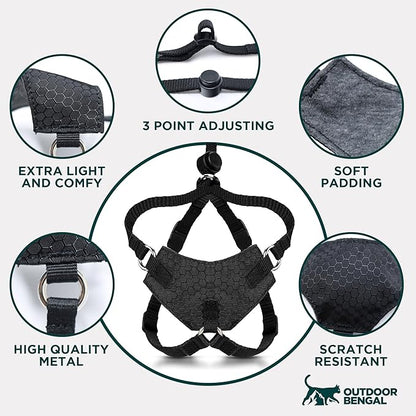 Houdini™ Escape Proof Kitten Harness and Leash Set by OutdoorBengal – Orange, Small Cat Harness for Walking