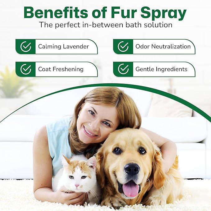 Pawsher Dog Perfume Spray Long Lasting, Refreshing & Calming Lavender Scent for in Between Baths, Odor Eliminating for Dogs & Cats, Dog Cologne & Deodorizer Perfume, 8.45 oz