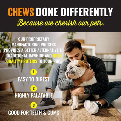 etta says! Premium Crunchy 7" Turkey Chews - Grain-Free Dog Treats, Good for Teeth, Easy to Digest - Made in The USA (20 Count Pack of 1)