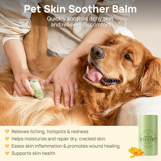 HICC PET Skin Balm for Dogs & Cats – Soothes Itching and Irritation Skin & Prevents Infection, Hypoallergenic Dog Moisturizer for Dry Itchy Skin, Hot Spot & Skin IrritationTreatment - 1.06oz