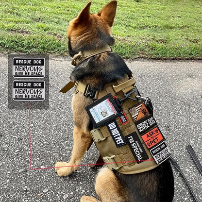 2 PCS Service Dog Patches Removable Tactical Hook Loop Embroidered in Training Patch Do Not Pet Working Dog Patch for Vest Harnesses Collars Leashes