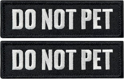 TACVEL 2 Pieces Do Not Pet Dog Patches with Hook Backing for Service Animal Vests, Harnesses