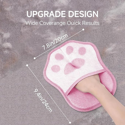 Pet Hair Removal Glove for Dogs & Cats - Electrostatic Grooming Mitt with Dual-Action Bristles | Reusable Washable Furniture Couch Car Lint Remover Tool