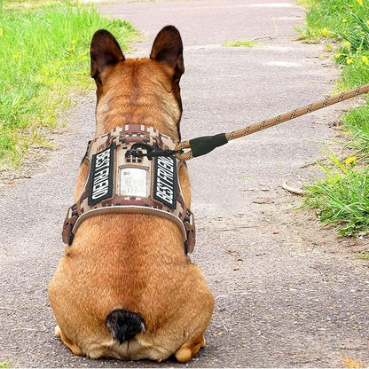 Beebiepet Heavy Duty Tactical Dog Harness for Medium Dogs, No Pull Adjustable Pet Harness Reflective Service Training Easy Control Pet Vest Military K9 Working Dog Harnesses- Medium, Desert Camo