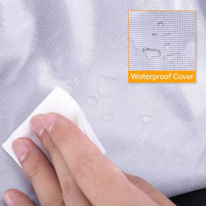 Orthopedic Dog Bed for Extra Large Dogs, 42x30 Inch Waterproof Egg Crate Memory Foam Dogs Bed with Zipper Top and Washable Cover, Nonslip Bottom for Living Room, Dark Grey