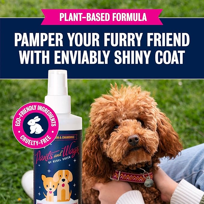 Pants and Wags Spritz, Sparkle & Shine Essential Oil Spray - Orange Blossom & Chamomile - Hypoallergenic - No Dyes or Perfumes - 8 oz - 2 Pack