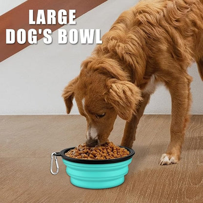 Paercute Collapsible Dog Bowl, Lightweight and Portable, Ideal for Camping, Hiking, and Outdoor Use