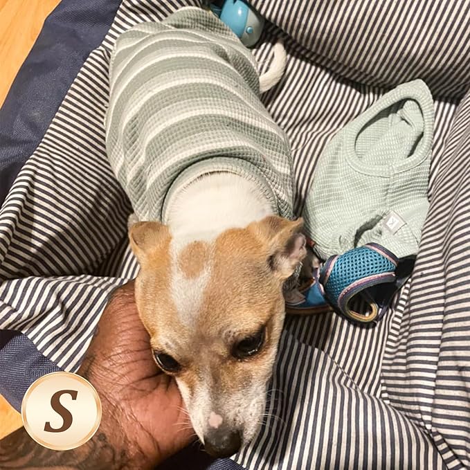 KYEESE 2Pack Dog Shirts Waffle for Small Dogs Stretchy T-Shirts Lightweight Tank Top Sleeveless Dog Vest Breathable Cat Shirt, Small, Pink+Grey
