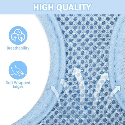SCENEREAL Puppy Dog Harness with Leash Set for Small Medium Sized Dogs, Soft Mesh Step in Pet Harnesses and Leash, No Chock Plaid Adjustable No Pull Vest for Dogs Cats, Chihuahua,Bulldog (Blue S)