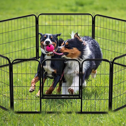 NEWBULIG Dog Playpen 8 Panels 40" Height Foldable Heavy Duty Metal Dog Exercise Playpen Puppy Fence for Indoor Outdoor Yard