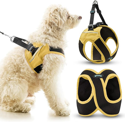 Gooby Escape Free Easy Fit X Step in Dog Harness - Miami Yellow, Large