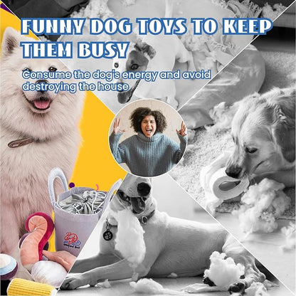 Nocciola 10 PCS Seafood Boil Small Dog Toys for Boredom, Crinkle Dog Squeaky Toys to Keep Them Busy, Plush Stuffed Puppy Toys for Small Medium Dogs