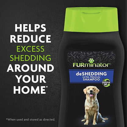 FURminator Ultra Premium deShedding Shampoo for Dogs Helps Reduce Excess Shedding, 16 oz