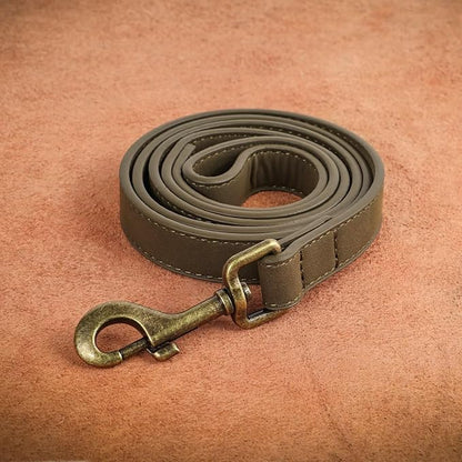 Didog PU Leather Dog Leash, Colorful Dog Leash 4ft, Strong and Durable Faux Leather Lead, Walking and Training Lead for Small Medium Dogs,Dark Green