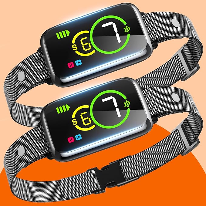 1S Stop Barking Smart Dog Bark Collar, Humane Anti Barking Device with Beep & Vibration, 7 Adjustable Sensitivity, Ultra-Light Bark Collar for Small Medium Large Dogs IP67 Waterproof Indoor Outdoor