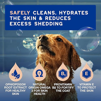 DOUXO® Skin & Coat SPA - Ultra-Safe Dog Shed Control Shampoo, 16 fl oz, Reduces Excessive Shedding, Cleans and Hydrates The Skin, Leaves The Coat Soft, Strengthened and Radiant