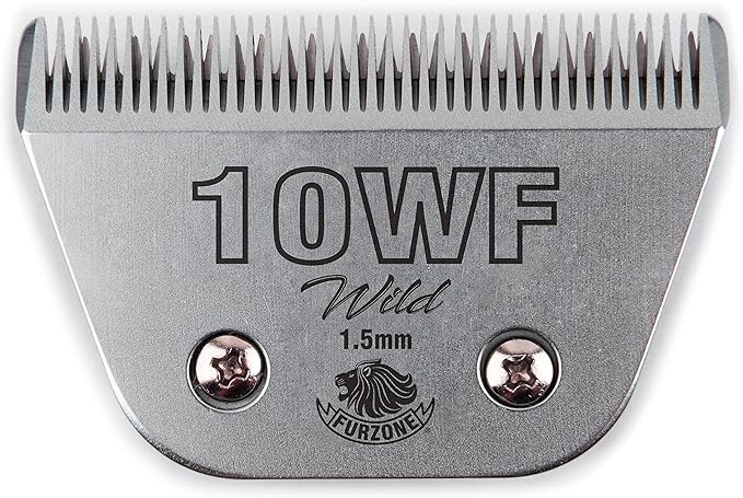 FURZONE Detachable Blade - Size 10WF Wide Blade 1/16", Made of Extra Durable Japanese Steel, Compatible with Most Andis, Oster, Wahl A5 Clippers