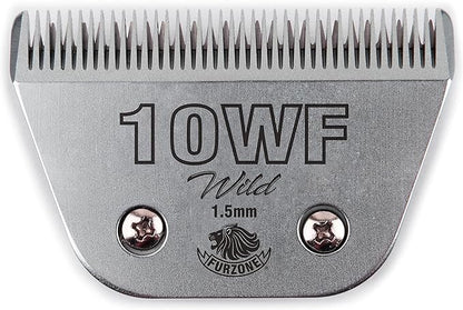 FURZONE Detachable Blade - Size 10WF Wide Blade 1/16", Made of Extra Durable Japanese Steel, Compatible with Most Andis, Oster, Wahl A5 Clippers