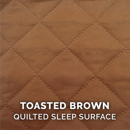 Furhaven Orthopedic Dog Bed for Large Dogs w/ Removable Bolsters & Washable Cover, For Dogs Up to 125 lbs - Quilted Sofa - Toasted Brown, Jumbo Plus/XXL