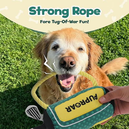 PUPROAR Golf Dog Toy – Funny Dog Valentines Day & Birthday Gift with Squeaker Rope & Crinkle, Fun & Interactive Puppy Birthday Toy