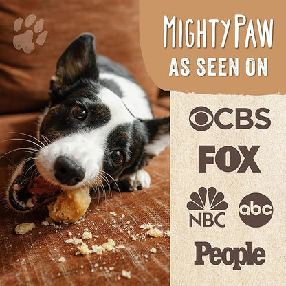 Mighty Paw Yak Cheese Puffs for Dogs - Crunchy All-Natural Pet Treats - Odorless Limited-Ingredient Chews for Puppies & Power-Chewers - Rich in Protein and Calcium - Easy to Chew (8 oz.)