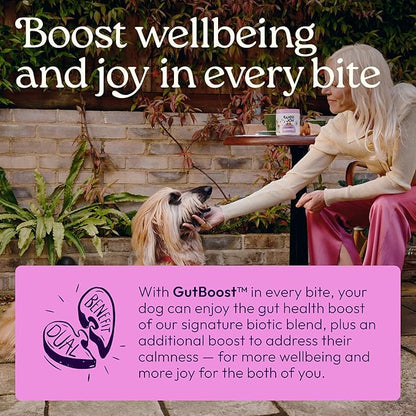 New! WellJoy Dog Supplement Calming+ GutBoost | Dog Health Supplement | Promotes Relaxation & Calmness | Dual-Benefit GutBoost Formulation | Vet Formulated | USA Made | Chicken Flavor | 90 Soft Chews
