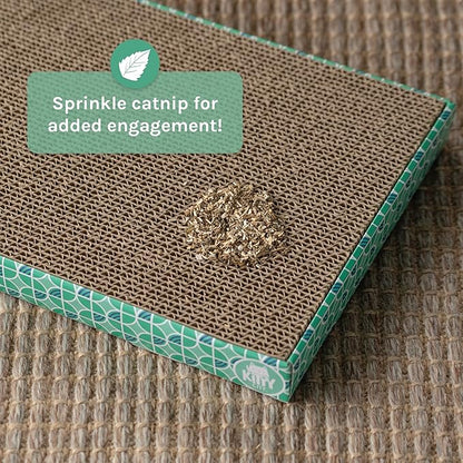 Kitty City XL Wide Corrugate Cat Scratchers 3 Pieces, Cat Scratching, Cat Scratch Pad, Door Clips, Furniture Protectors from Cat Scratching