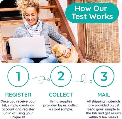 Innovative Pet Lab Comprehensive Gut Health Test Kit for Cats - at-Home Cat Stool Test for Immune & Gluten Sensitivity Symptoms Like Diarrhea, Vomiting, Itchy Skin - Easy Non-Invasive Testing Kit
