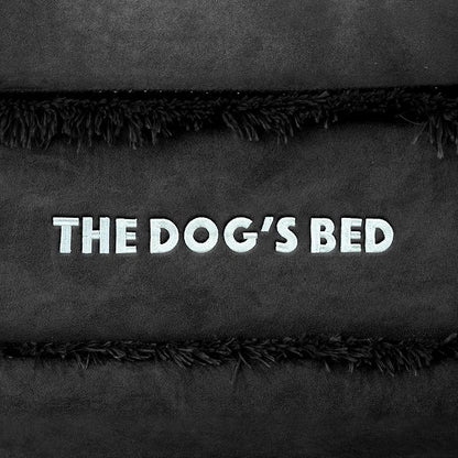 The Dog’s Bed Orthopedic Headrest Dog Bed Large Black Plush, Memory Foam, Pain Relief for Arthritis, Hip & Elbow Dysplasia, Post Surgery, Lameness, Waterproof Washable Cover, Veterinary Approved
