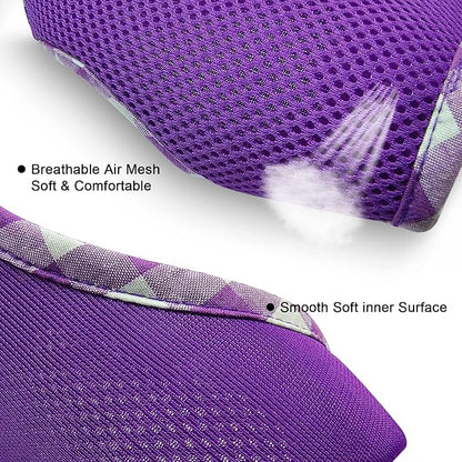 SuperBuddy Upgraded Soft Mesh Dog Harness, Super Breathable Lightweight Pet Harnesses for Puppy Dogs Outdoor Walking, Purple Dog Harness -Medium