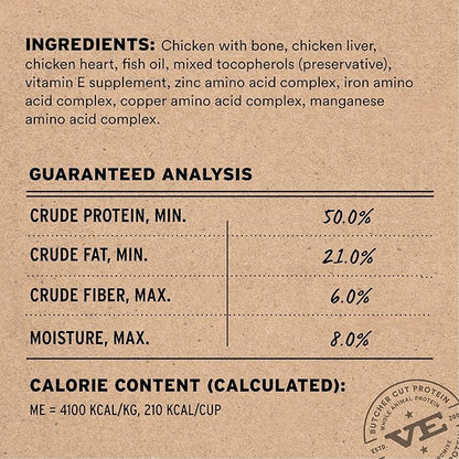 Vital Essentials Freeze-Dried Raw Dog Food, Chicken Crunchy Mini Nibs | Complete Meal or Mixer | High Protein Dog Food | 5.5 oz