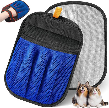 Salhap Pet Hair Removal Tool for Cats & Dogs, 2025 New Upgraded Electrostatic Gloves for Pet Hair, Reusable Pet Hair Remover Tool for Couch, Furniture, Carpet, Curtain & Car Seat (Blue)