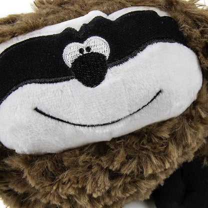 goDog PlayClean Sloth Squeaky Plush Dog Toy with Odor-Eliminating Essential Oils, Chew Guard Technology - Brown, Small