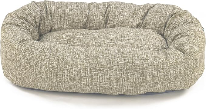 Majestic Pet 52 Inch Bagel Calming Dog Bed Washable – Cozy Soft Round Dog Bed with Spine Support for Dogs to Rest Their Head - Fluffy Donut Puppy Mat 52x35x11 (Inch) X-Large – Tan