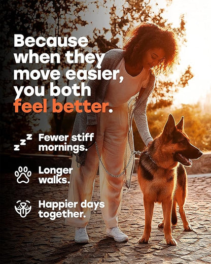 Glucosamine 500mg Hip & Joint Support Supplement for Dogs – Chondroitin, Collagen, MSM & Turmeric Chews – Supports Mobility, Flexibility & Joint Health for Large Breeds & Seniors