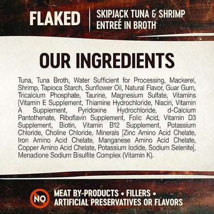 Wellness CORE Signature Selects Flaked Adult Wet Cat Food, Natural, Protein-Rich, Grain Free, 5.3 Ounce, 12 Pack (Skipjack Tuna & Shrimp)