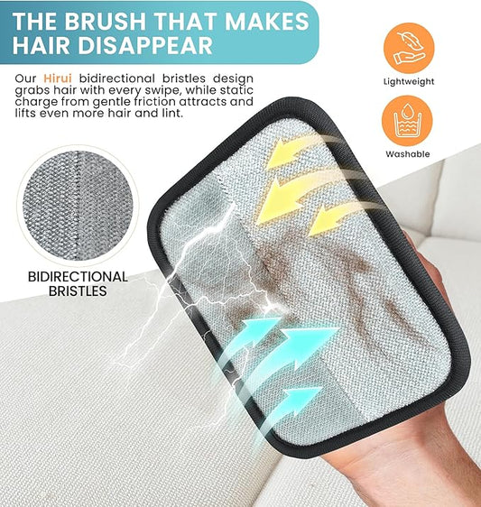 Pet Hair Removal Glove for Cats & Dogs, Electrostatic Fur & Lint Remover for Clothes, Couches, Carpets & Car Seats, Reusable Fur Removal Tool, Upgraded Non‑Slip Pet Hair Remover, 1-Pack