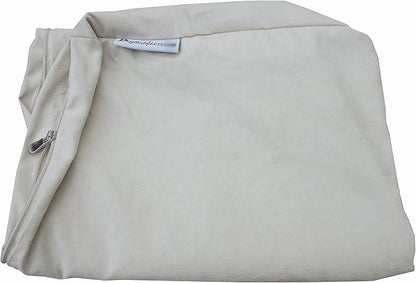 Dogbed4less XL Orthopedic Gel Infused Cooling Memory Foam Dog Bed for Medium to Large Pet and Strong Waterproof Liner, Durable Washable Mirco-Suede Khaki External Cover, 47X29X4 Inches