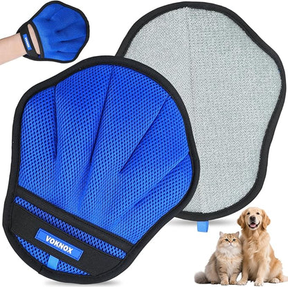 VOKNOX Pet Hair Removal Glove for Dogs & Cats, Electrostatic Five-Finger Hair Remover for Furniture, Couch, Carpet & Car Seat, Reusable Washable Pet Fur Cleaning Tool, Not for Grooming (1 PCS)