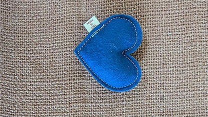 Catnip Toy – Heart Shape, Organic Catnip, 100% Wool Felt, Grown & Made in The USA - Blue
