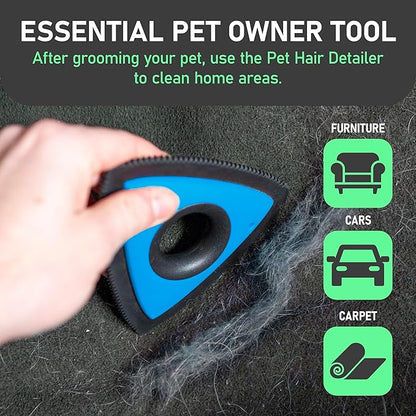 Maxpower Planet Pet Grooming Rake and Mini Pet Hair Remover Tool, Undercoat Rake for Dogs & Hair Remover for Car Carpet, Cat Fur Removal and Double-Sided Deshedding Dematting Tool for Dogs and Cats
