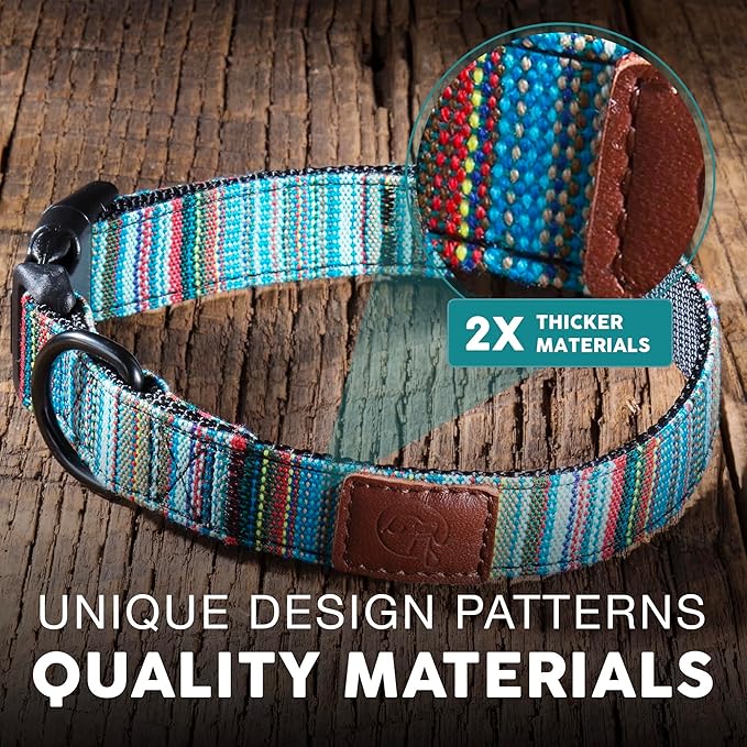 Embark Adventure Dog Collar – Stylish & Durable Nylon Collar for Medium Dogs, Comfortable & Adjustable Pet Collar for Medium Sized Dog with Strong Buckles