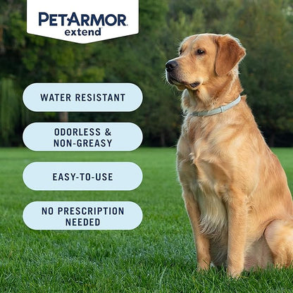 PetArmor Extend Flea & Tick Treatment & Prevention Collar for Large Dogs Above 18 lbs., 8 Months of Protection, Odorless & Non-Greasy, Waterproof, Kills Fleas, Ticks, and Flea Larvae, 1 Count