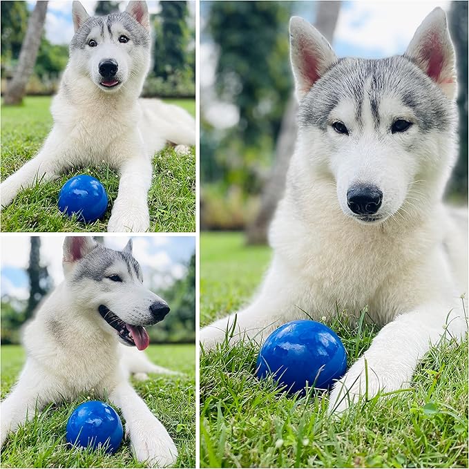 SuperChewer Tough Dog Ball Toy | Lifetime Replacement | Strong Natural Rubber | Great Dog Fetch Toy | Chew Toys for Dogs | Ultra Durable Chew Toys for Aggressive Chewers | Large Breed Tested