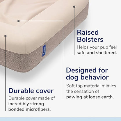 Casper Dog Bed, Plush Memory Foam, Medium, Sand