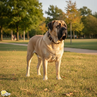 ADITYNA Big Leather Dog Collar - XXL Dog Collar for Giant Breeds Such as Mastiff (Giant: Fit 30" - 36" Neck, Brown)